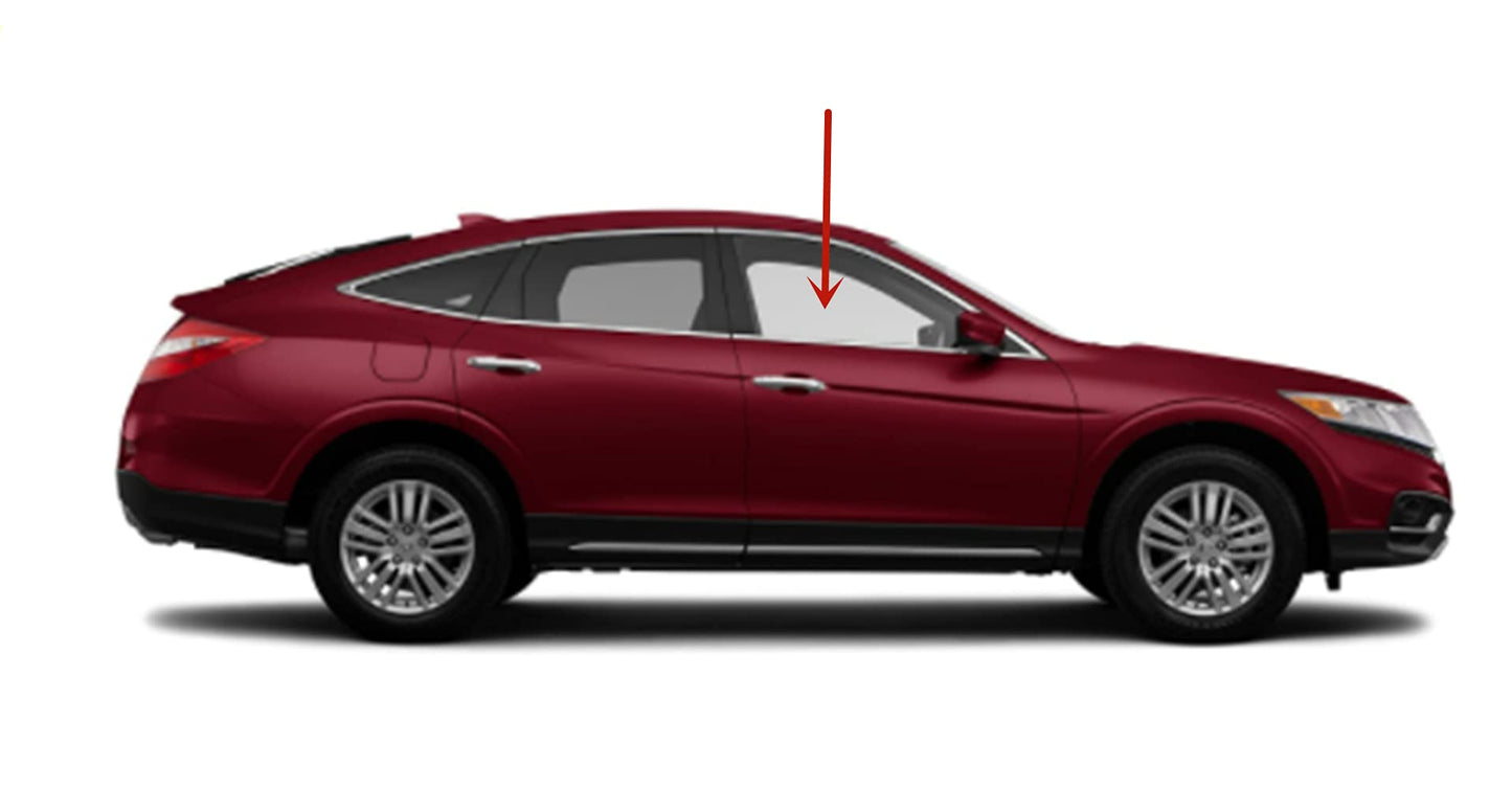 Passenger Right Side Front Door Window Door Glass Compatible with Honda Crosstour 2010-2016 Models