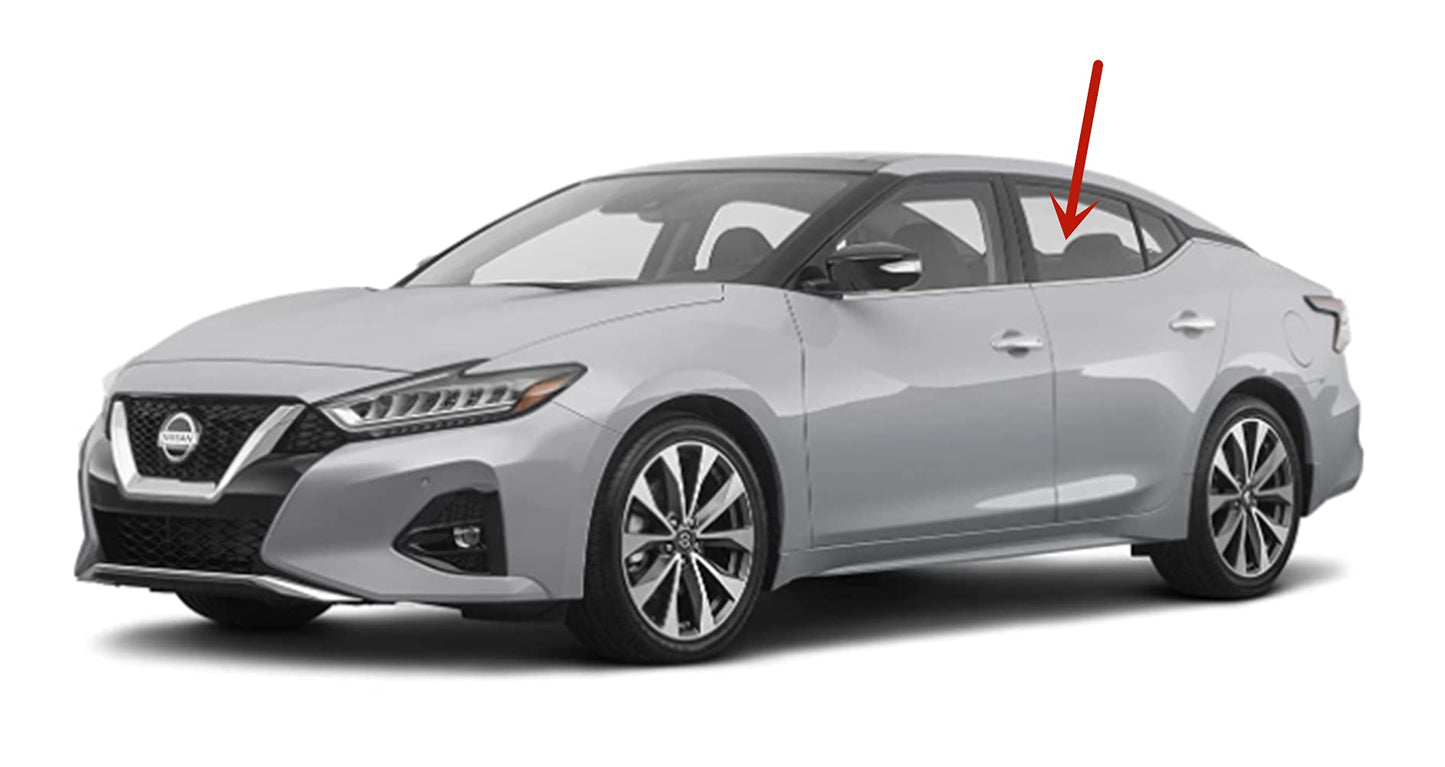 OEM Driver Left Side Rear Door Window Door Glass Compatible with Nissan Maxima 2016-2018 Models