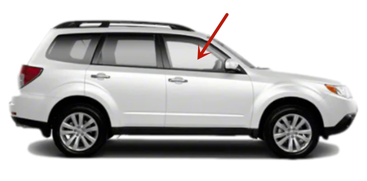 Passenger Right Side Front Door Window Door Glass Compatible with Subaru Forrester 2009-2013 Models