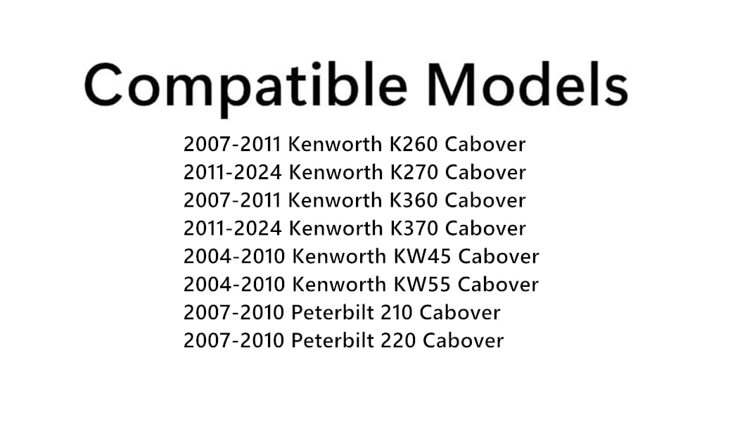 Tempered Passenger Right Side Door Window Door Glass Compatible with Kenworth K260 K270 K360 K370 2007-2024 / KW45 KW55 2004-2010 / Peterbilt 210 220 2007-2010 Models