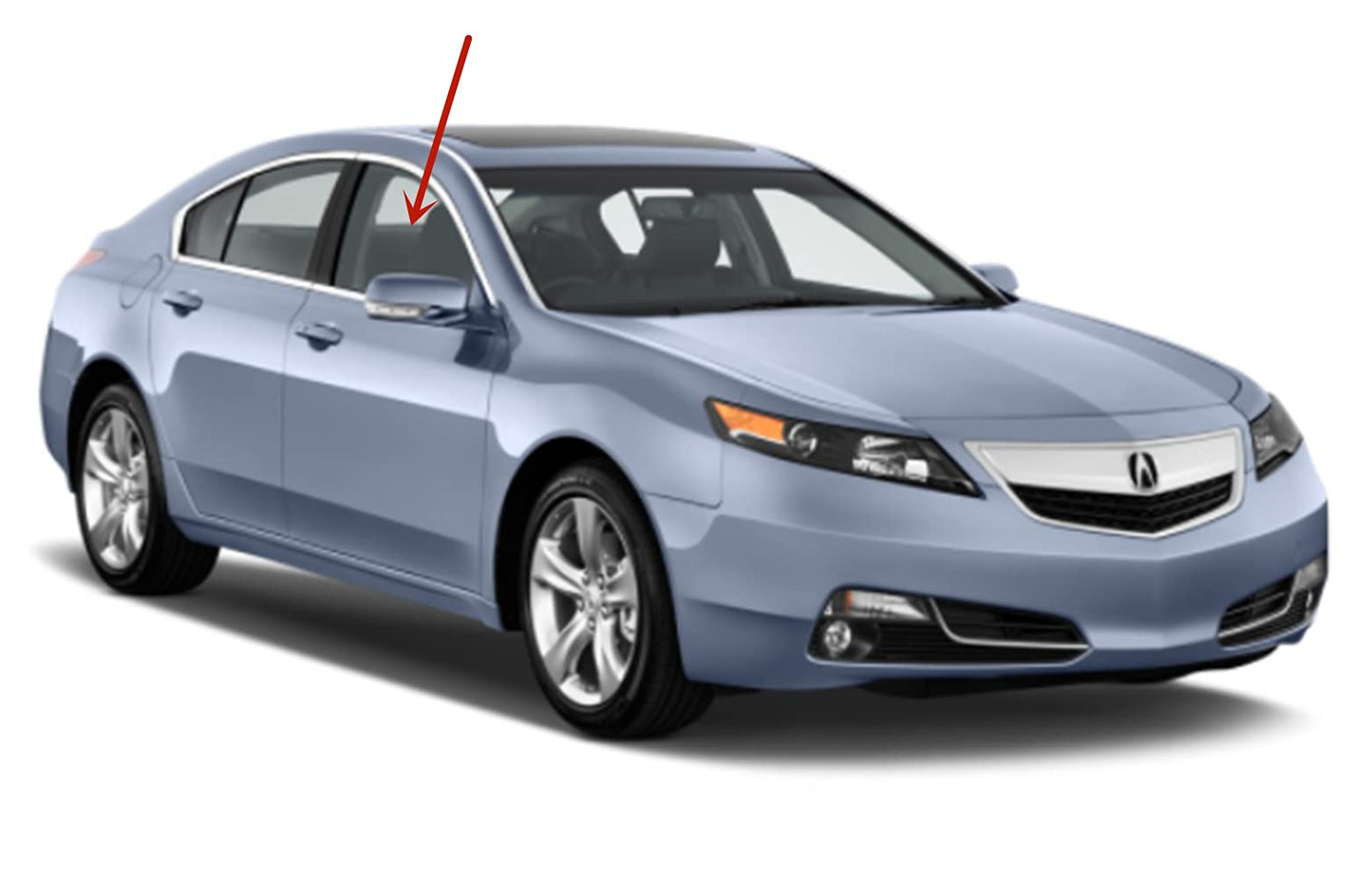 Passenger Right Side Front Door Window Door Glass Compatible with Acura TL 4 Door Sedan 2009-2014 Models