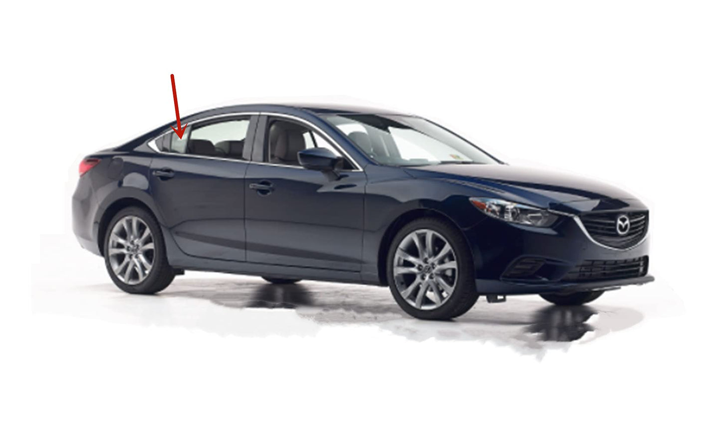 Passenger Right Side Rear Vent Window Vent Glass Compatible with Mazda 6 4 Door Sedan 2014-2021 Models