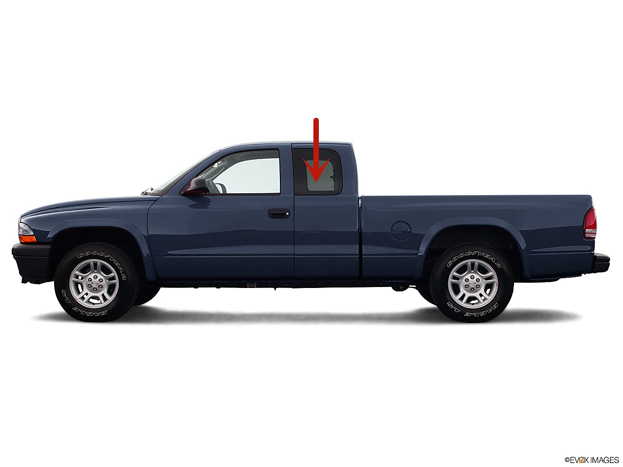Driver Left Side Rear Quarter Window Quarter Glass Compatible with Dodge Dakota Pickup 2 Door Club Cab 1997-2004 Models
