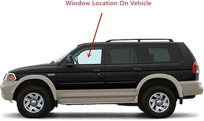 Driver Left Side Front Door Window Door Glass Compatible with Mitsubishi Montero 2001-2006 Models
