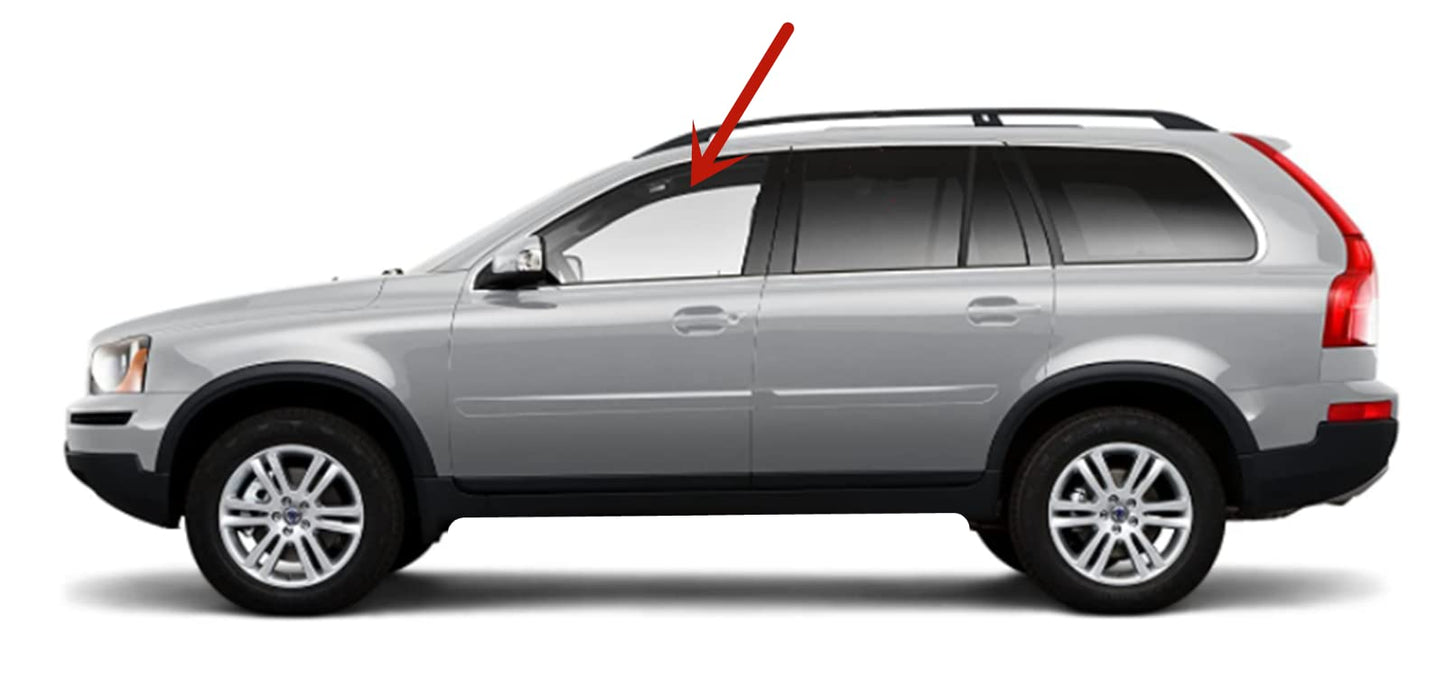 Tempered Driver Left Side Front Door Window Door Glass Compatible with Volvo XC90 2003-2014 Models