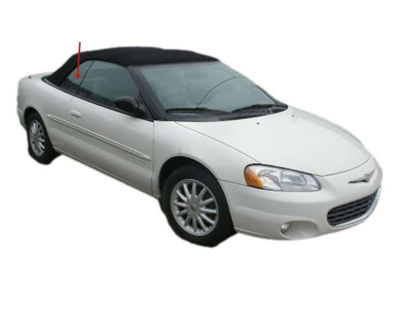 OEM Passenger Right Side Quarter Window Quarter Glass Compatible with Chrysler Sebring 2 Door Convertible 2001-2006 Models