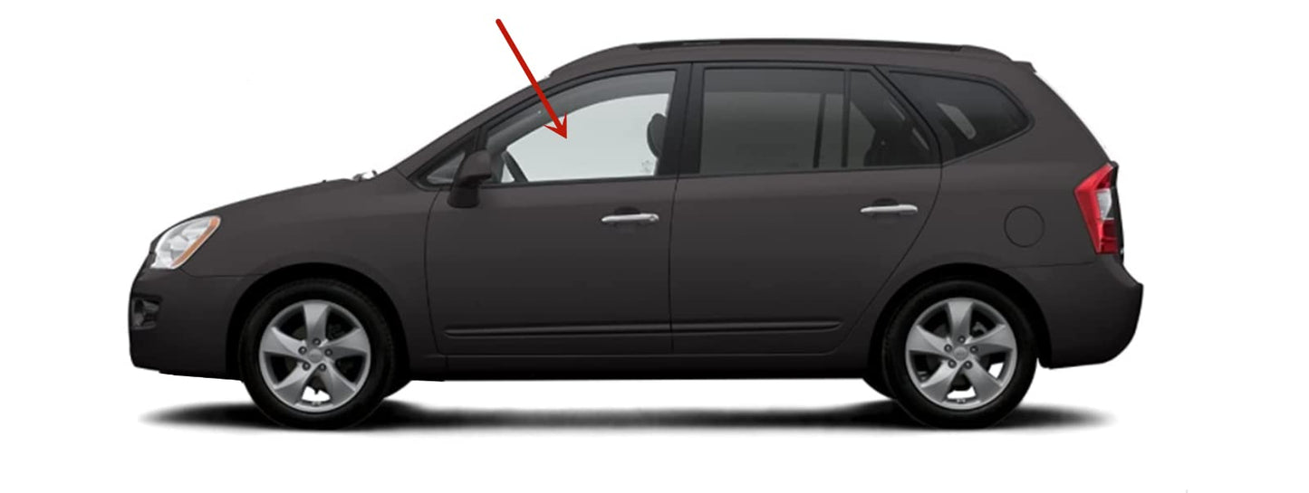 Driver Left Side Front Door Window Door Glass Compatible with Kia Rondo 2007-2011 Models