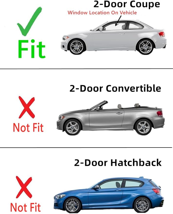 Driver Left Side Door Window Door Glass Compatible with BMW 128i 135i 2 Door Coupe 2008-2013 Models