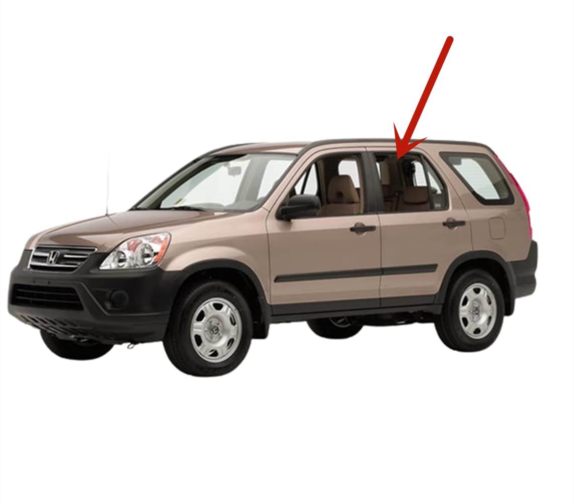 Tempered Driver Left Side Rear Door Window Door Glass Compatible with Honda CR-V 2002-2006 Models