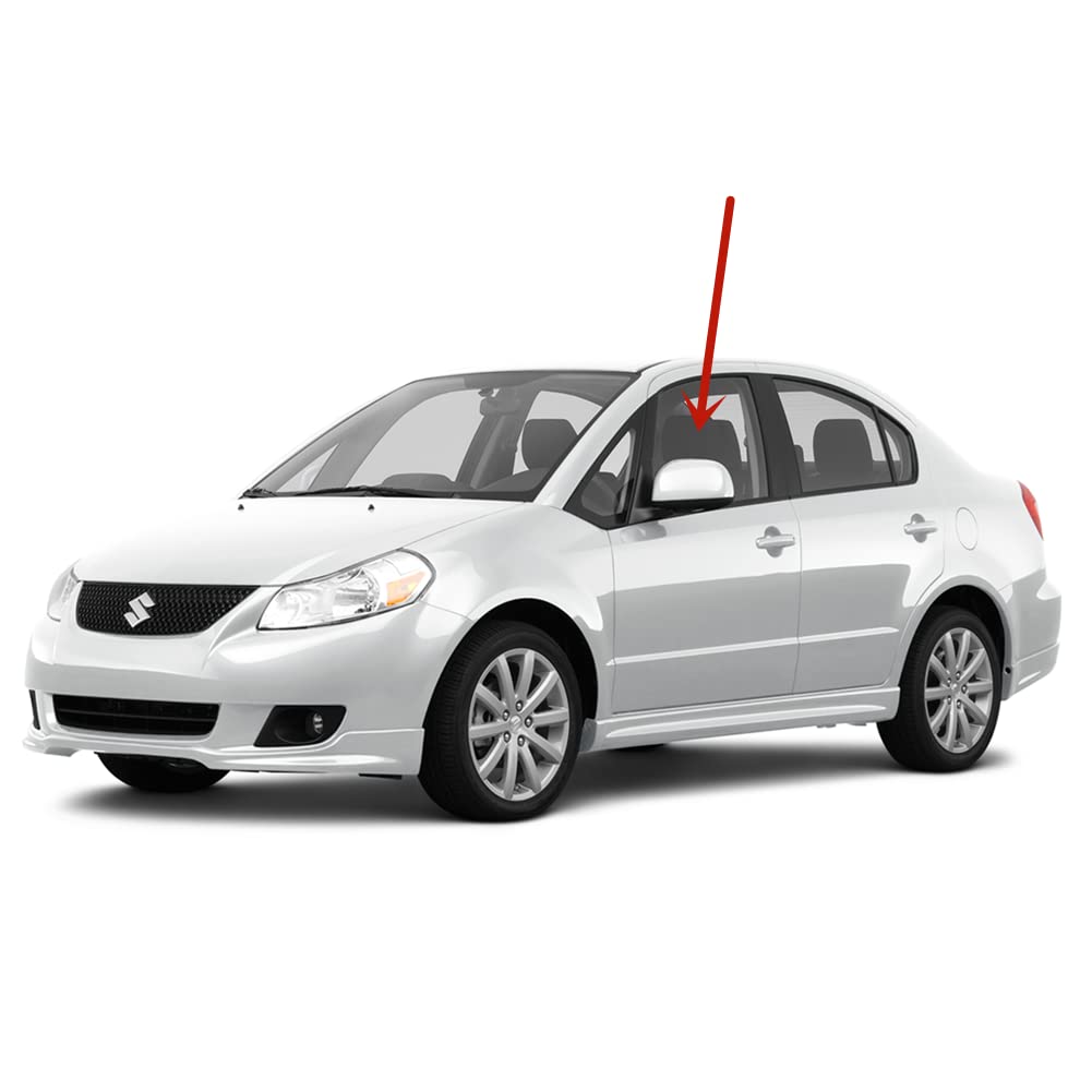 Driver Left Side Front Door Window Door Glass Compatible with Suzuki SX4 4 Door Hatchback/Sedan 2007-2013 Models