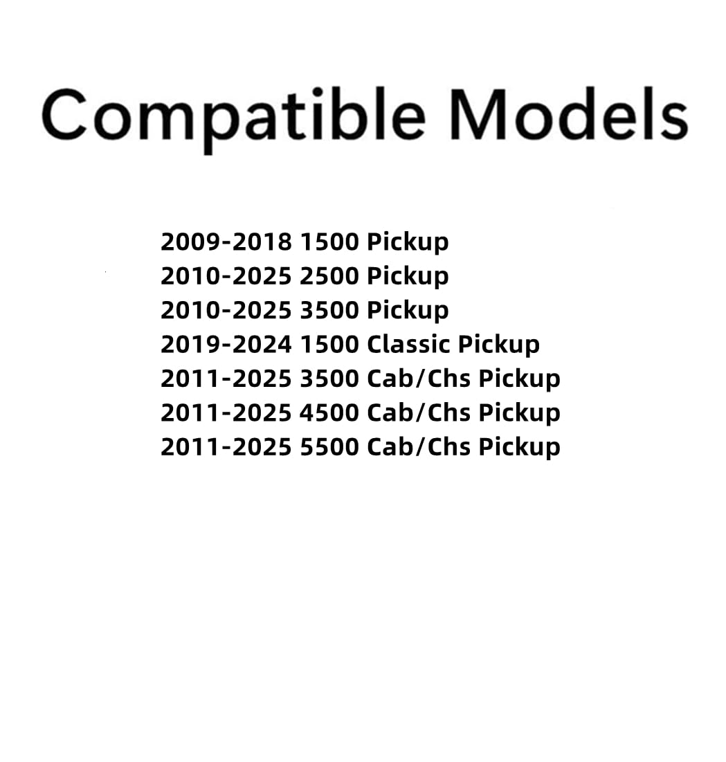 Heated Stationary Back Window Back Glass Compatible with Dodge Dodge Ram Pickup 1500 2009-2018 & 1500 Classic 2019-2024 & 2500 3500 2010-2025 & 3500Cab/Chs 4500 5500 2011-2025 Models