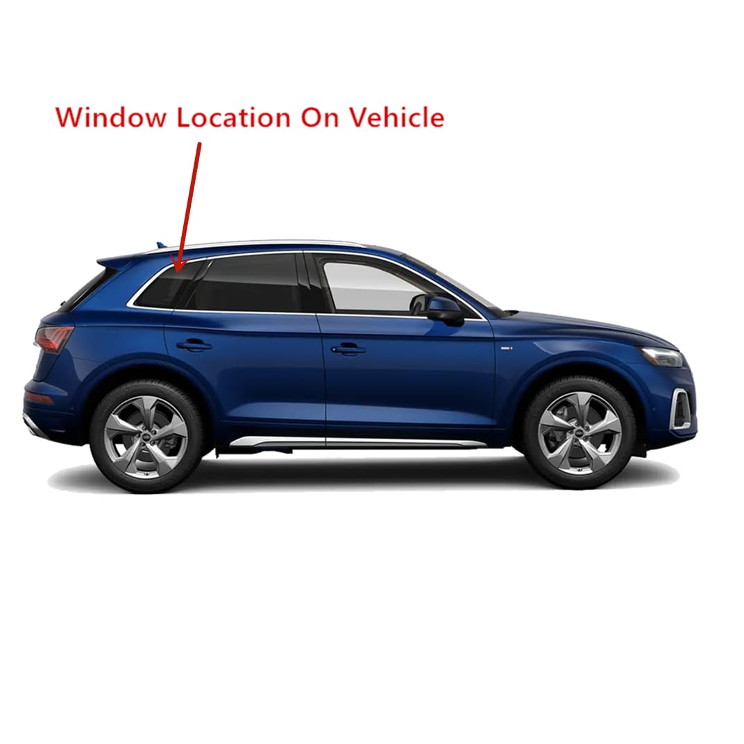 Chrome Moulding Style Passenger Right Side Rear Quarter Window Quarter Glass Compatible with Audi Q5 / SQ5 2018-2025 Models (Not For Q5/SQ5 Sportback)