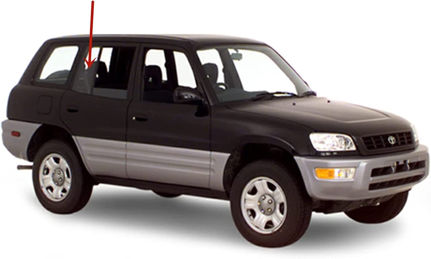 Passenger Right Side Rear Vent Window Vent Glass Compatible with Toyota RAV4 1996-2000 4 Door Models
