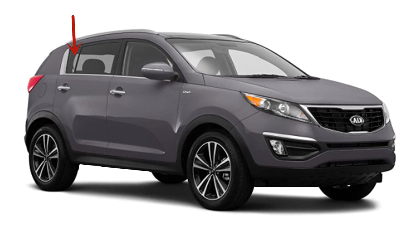 Passenger Right Side Rear Vent Window Vent Glass Compatible with Kia Sportage 2011-2016 Models