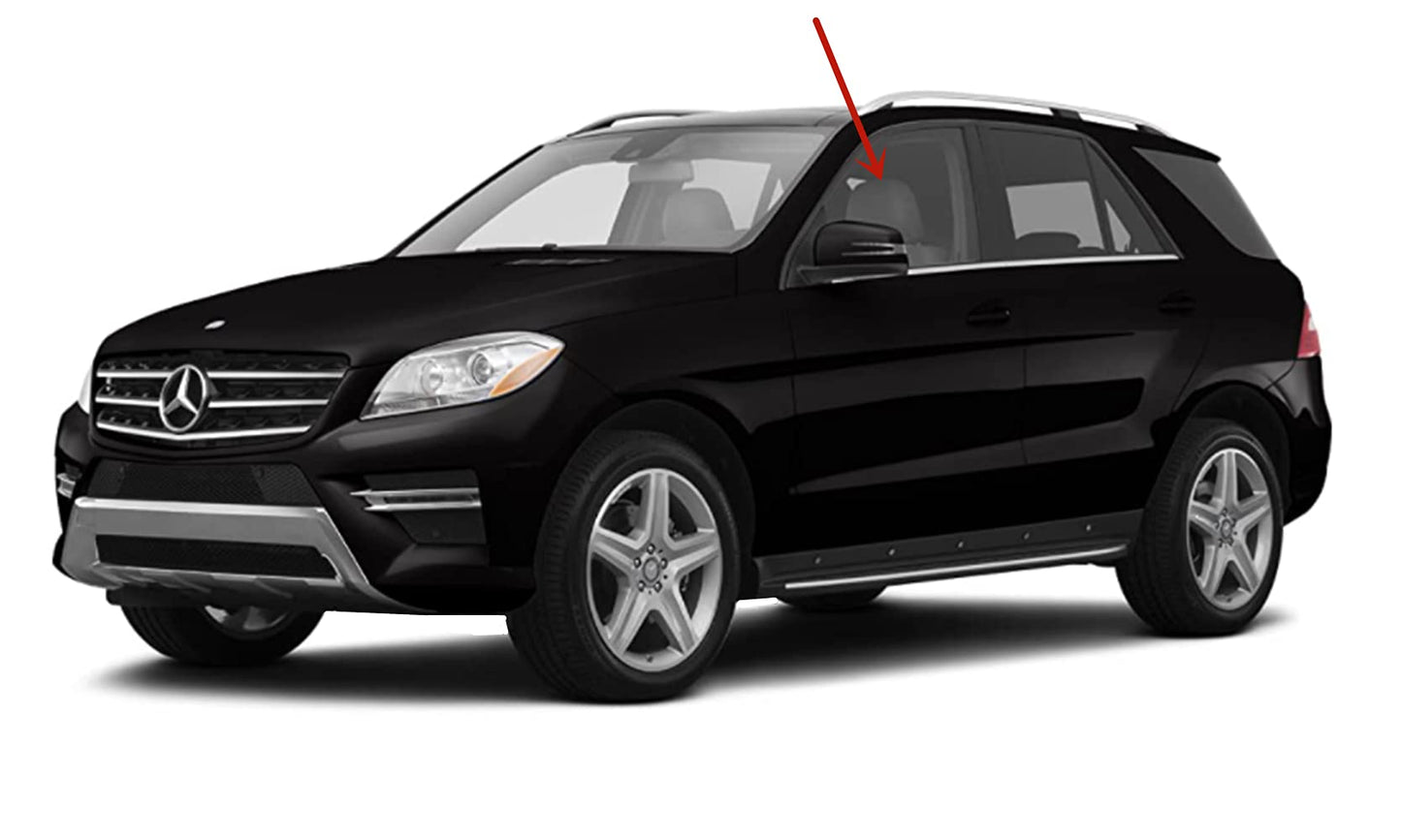 Driver Left Side Front Door Window Door Glass Compatible with Mercedes Benz ML250 ML350 ML400 ML550 ML63AMG 2012-2015 Models