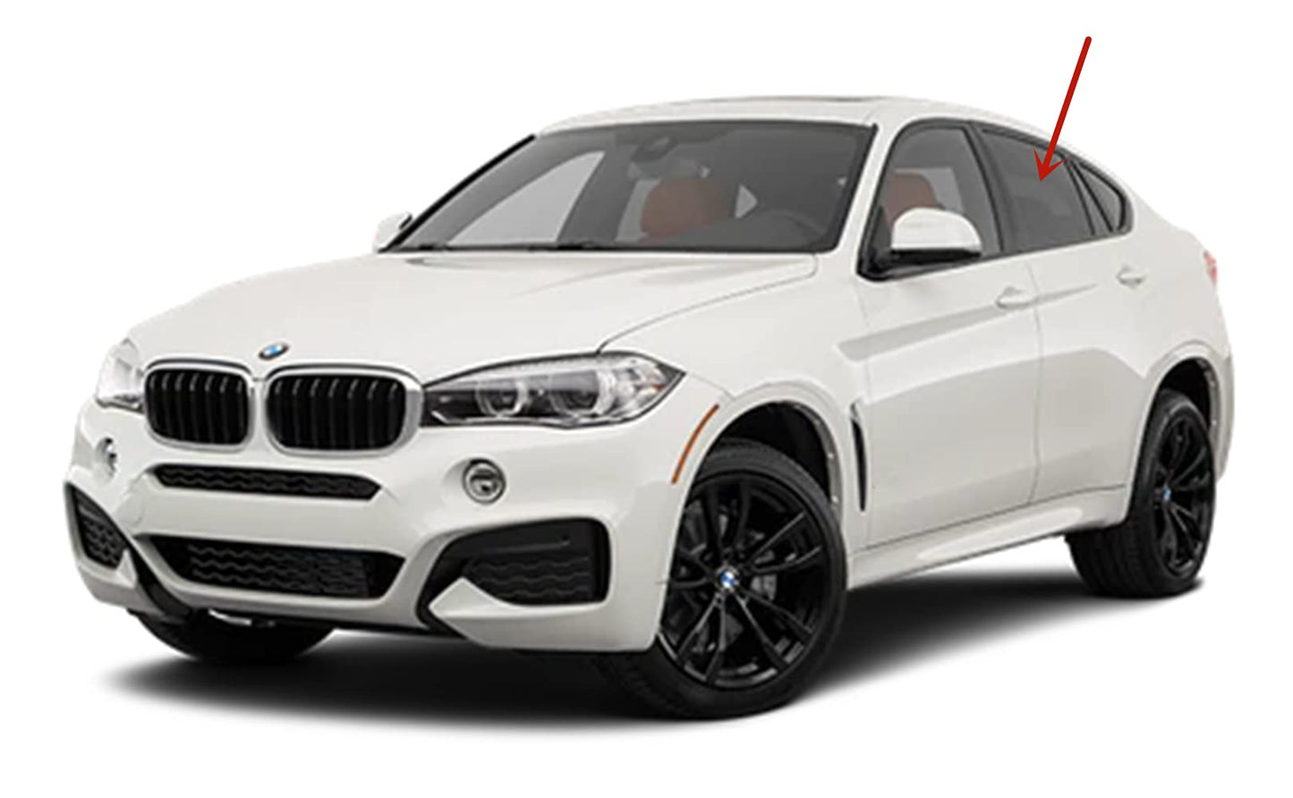 Driver Left Side Rear Door Window Door Glass Compatible with BMW X6 2015-2019 Model