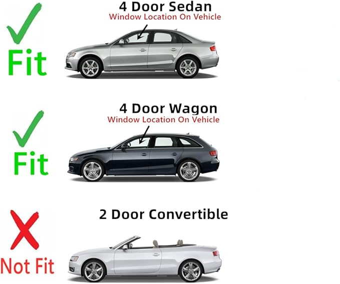 Driver Left Side Front Door Window Door Glass Compatible with Audi A4 S4 RS4 2009-2016 4 Door Model