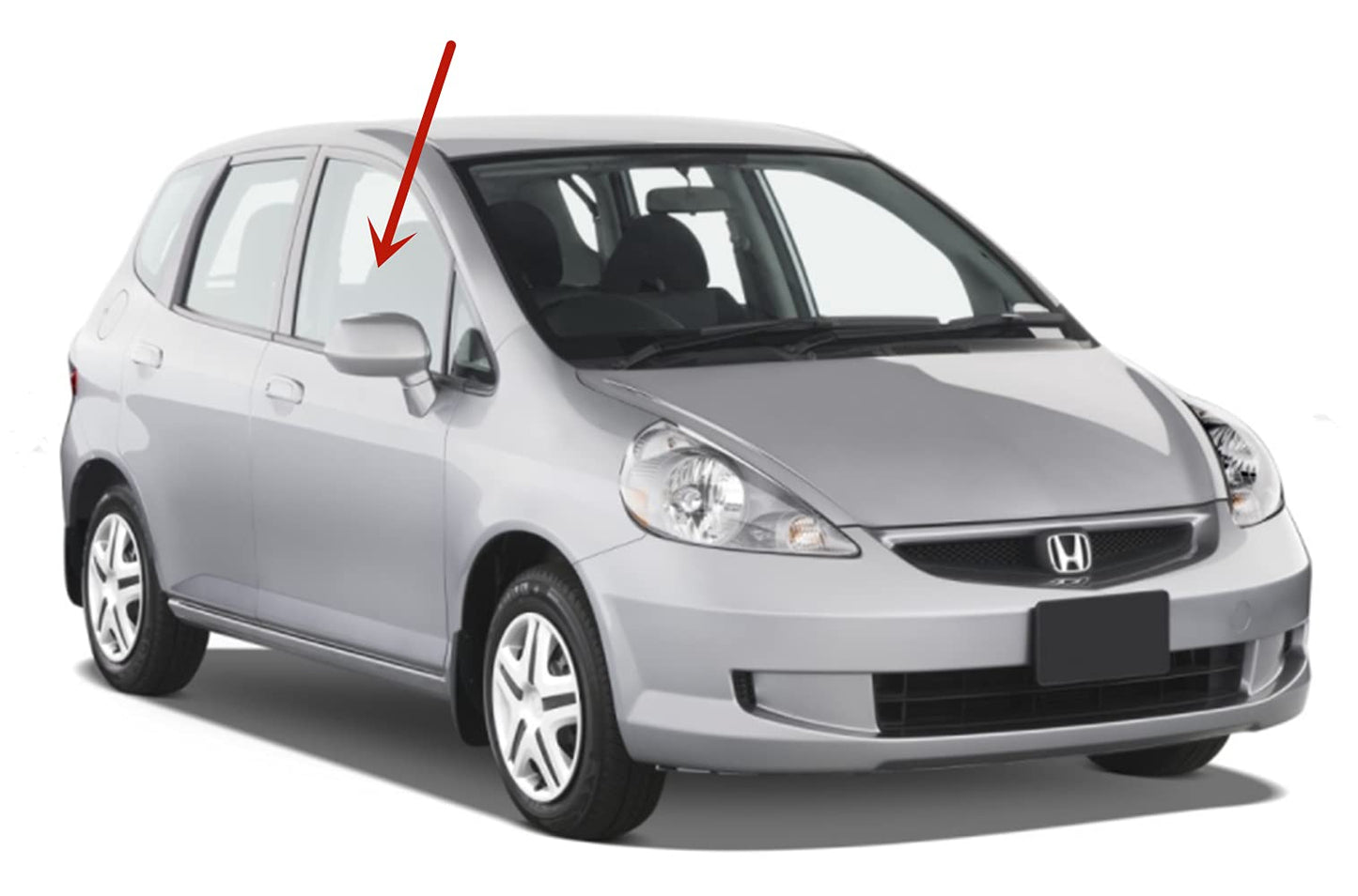 Passenger Right Side Front Door Window Door Glass Compatible with Honda Fit 4 Door Hatchback 2006-2008 Models