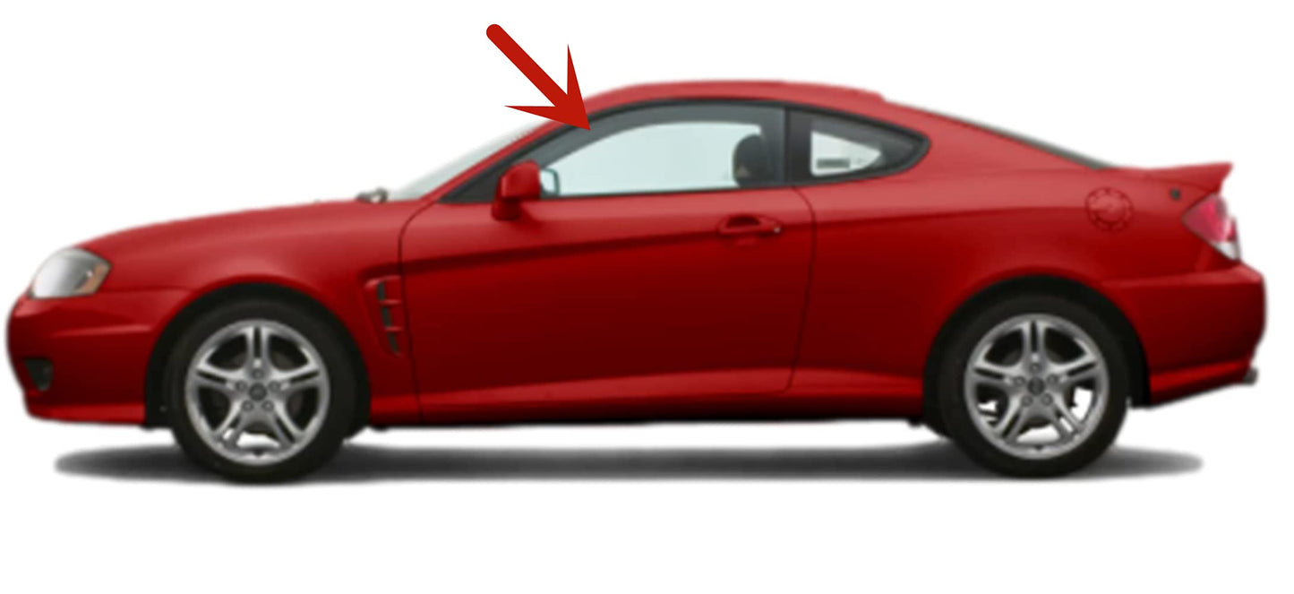 Driver Left Side Door Window Door Glass Compatible with Hyundai Tiburon 2003-2009 Models