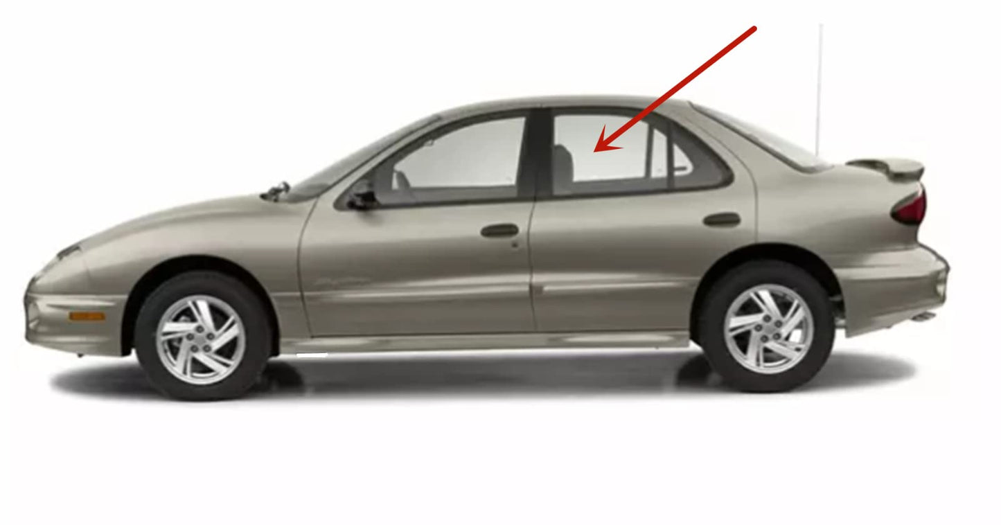 Driver Left Rear Door Window Door Glass Compatible with Pontiac Sunfire 4 Door Sedan 1995-2002 Models