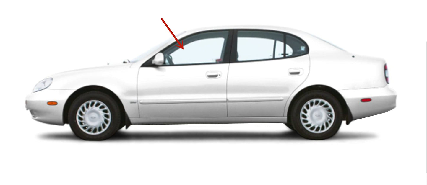 Driver Left Side Front Door Window Door Glass Compatible with Daewoo Leganza 1998-2002 Models