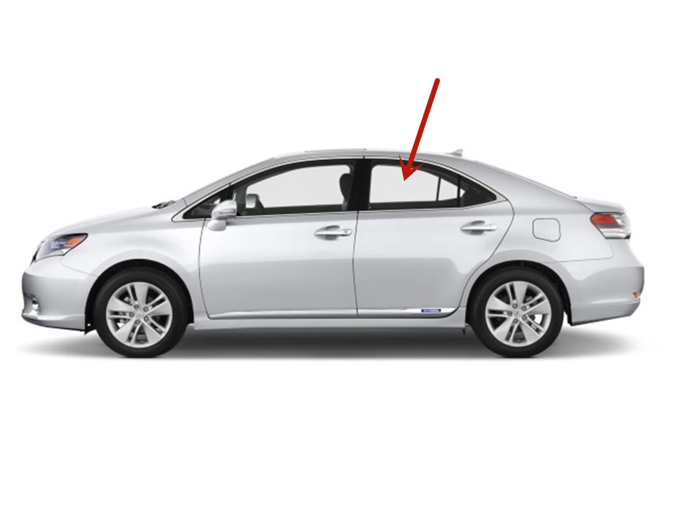 Tempered Driver Left Side Rear Door Window Door Glass Compatible with Lexus HS250 2010-2012 Models