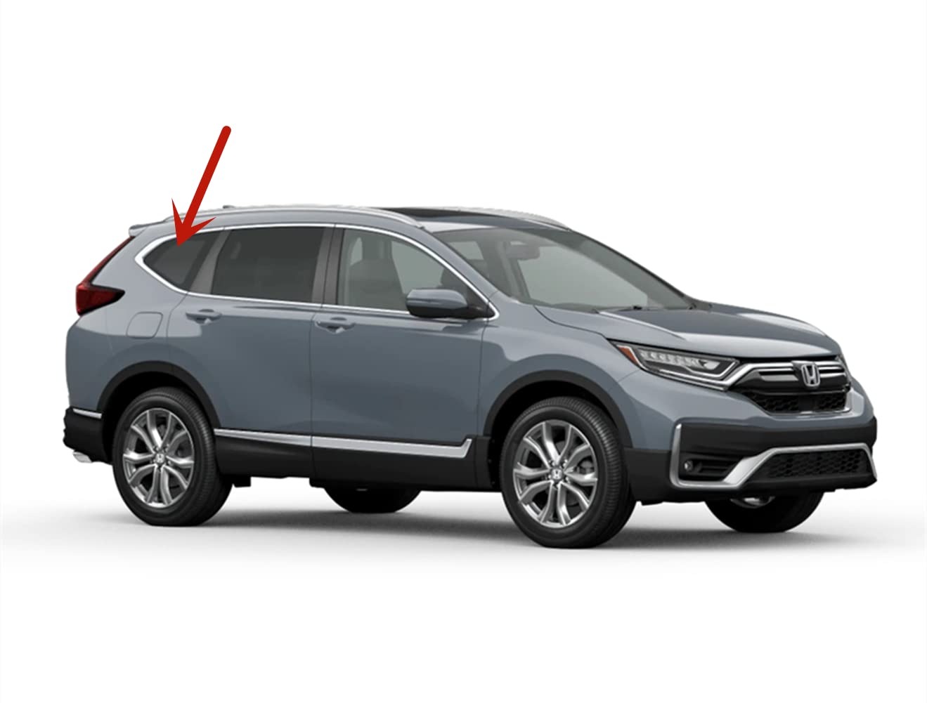 Passenger Right Side Rear Quarter Window Quarter Glass Compatible with Honda CR-V 2017-2022 Models