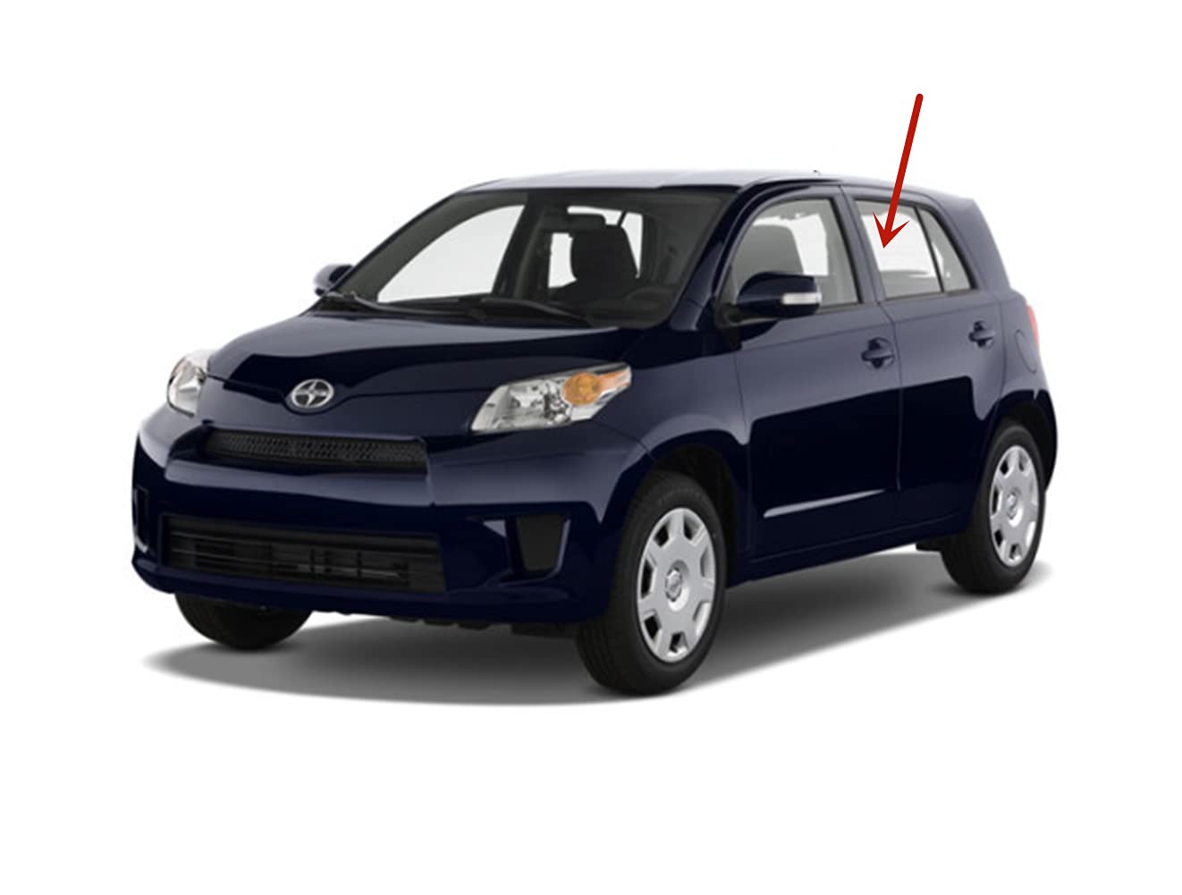 Driver Left Side Rear Window Glass Compatible with Scion XD 4 Door Hatchback 2008-2014 Models