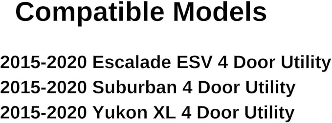 Tempered Driver Left Side Quarter Window Quarter Glass Compatible with GMC Yukon XL / Chevrolet Suburban / Cadillac Escalade ESV 2015-2020 Models (Not For Escalade or Yukon)