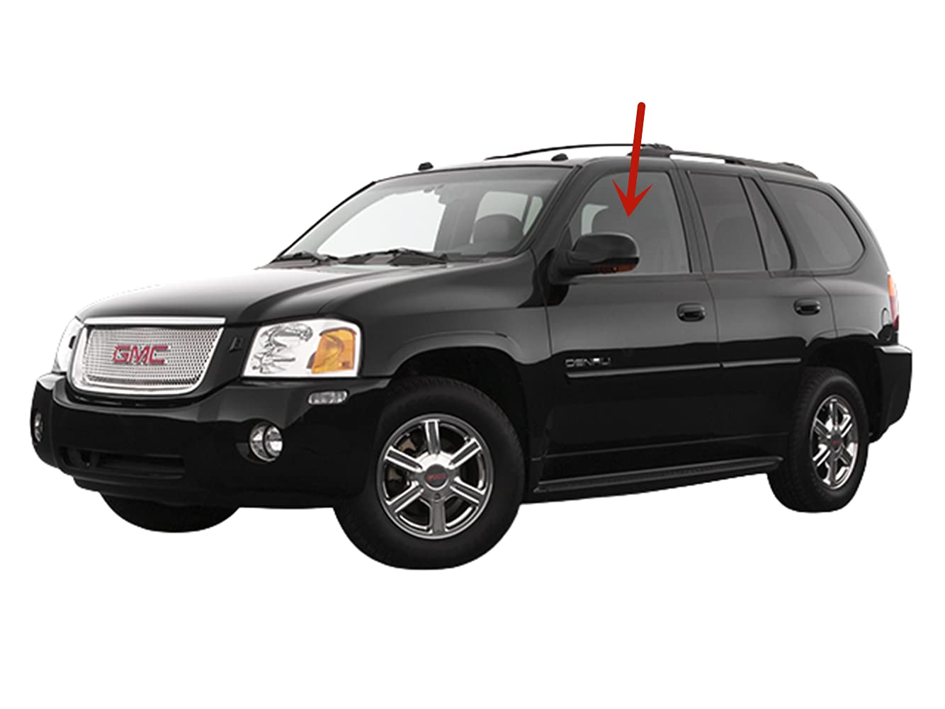 Driver Left Side Front Door Window Door Glass Compatible with GMC Envoy 2002-2009 Models/ Envoy XL 2002-2004 Models/ Envoy XUV 2004-2006 Models