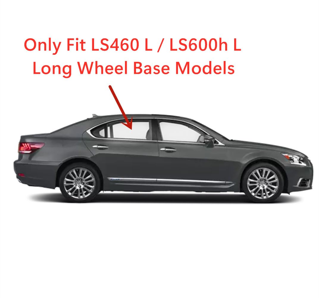 Passenger Right Side Rear Door Window Door Glass Compatible with Lexus LS460 L / LS600h L 2007-2017 Models