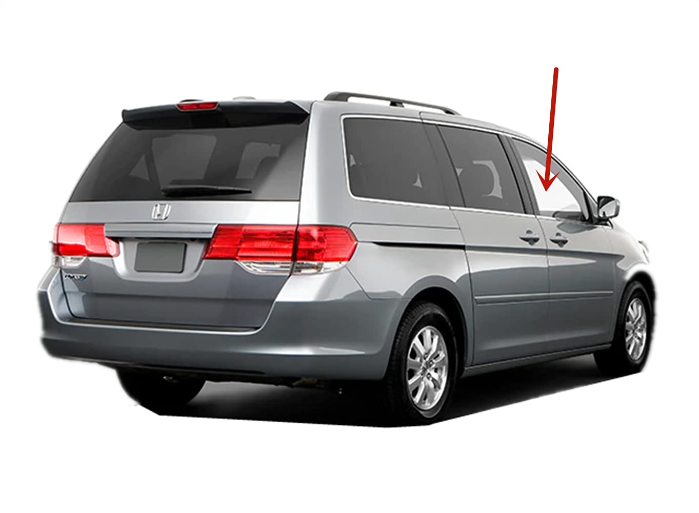 Passenger Right Side Front Door Window Door Glass Compatible with Honda Odyssey Mini Van 2005-2010 Models