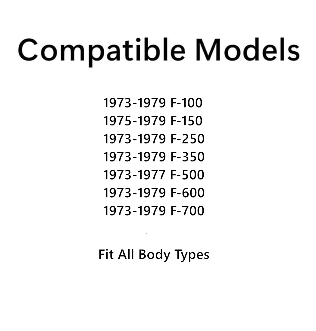 With Gasket Included Stationary Rear Back Window Back Glass Compatible with Ford F-Series F100 F150 F250 F350 F450 F500 F600 F700 Pickup 1973-1979 Models