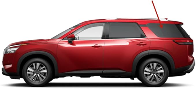 Tempered Driver Left Side Rear Quarter Window Quarter Glass Compatible with Nissan Pathfinder 2022-2024 Models