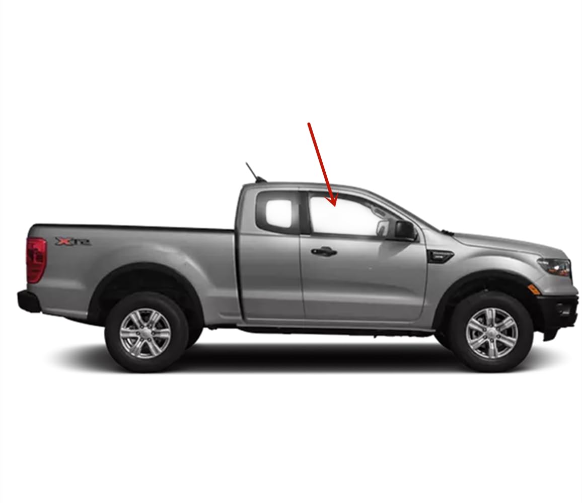 Passenger Right Side Front Door Window Door Glass Compatible with Ford Ranger Pickup 2 Door Super/Standard Cab 2019-2023 Models