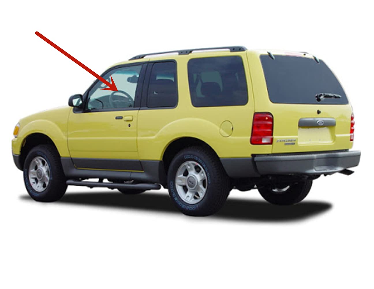 Driver Left Side Door Window Door Glass Compatible with Ford Explorer 2 Door Utility 1995-2003 Models