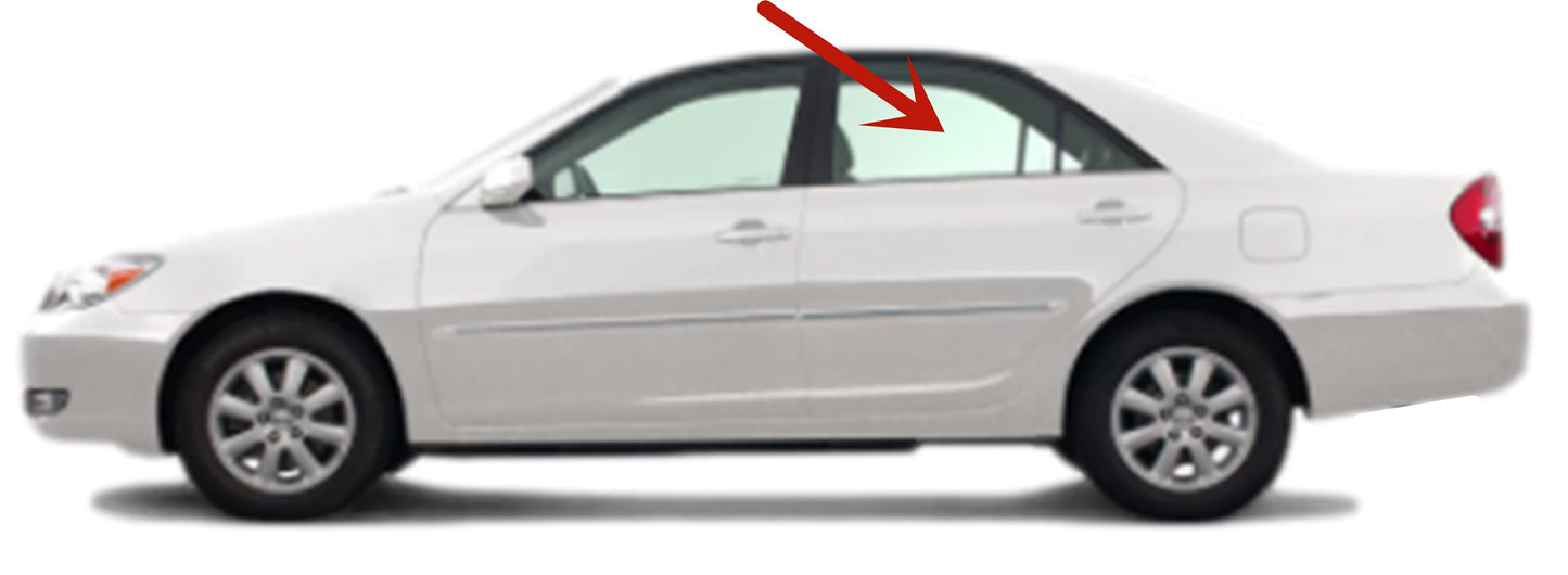 U.S.A Built Style Driver Left Side Rear Door Window Door Glass Compatible with Toyota Camry 2002-2006 Models