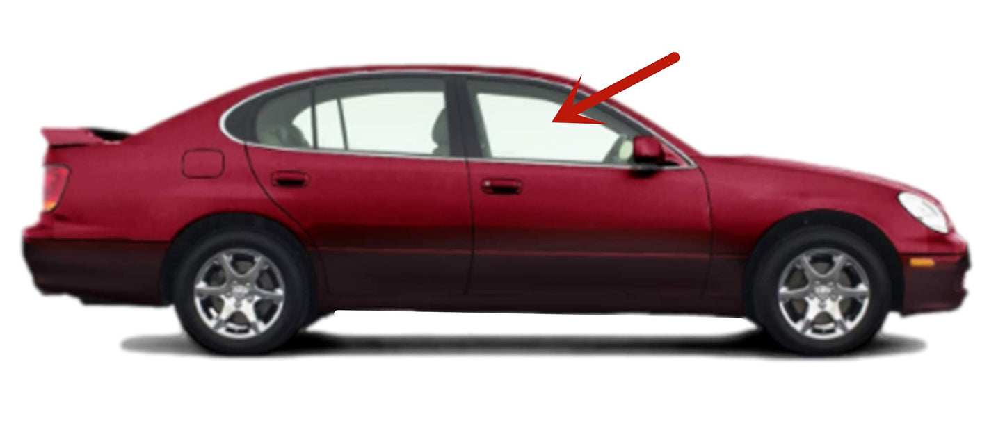 Passenger Right Side Front Door Window Door Glass Compatible with Lexus GS430/Lexus GS300 2001-2005 Models