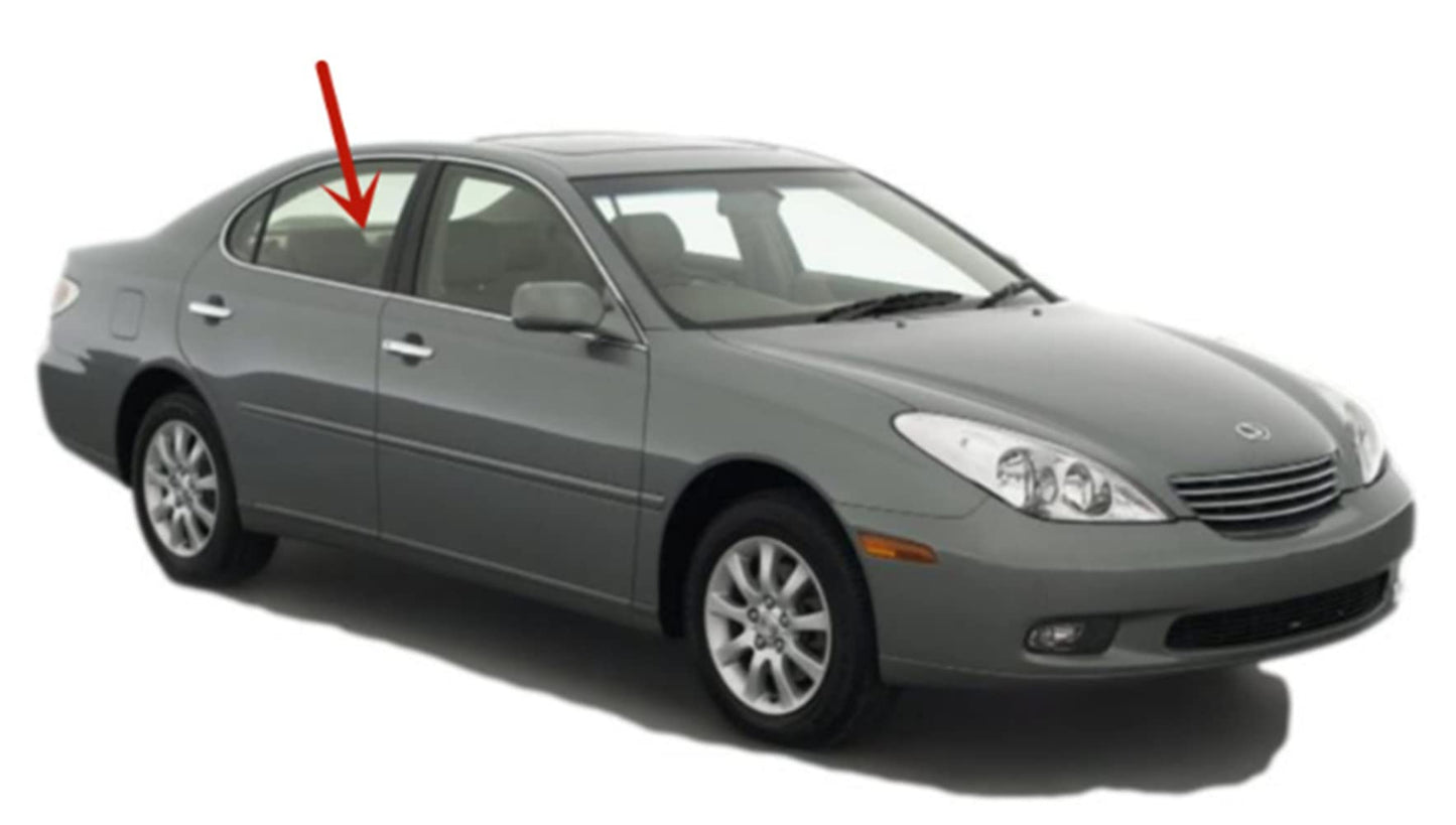 Passenger Right Side Rear Door Window Door Glass Compatible with Lexus ES300 2002-2003 Models / ES330 2004-2006 Models