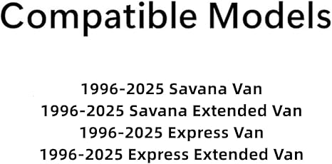 Movable Passenger Right Side Front Hinged Door Window Door Glass Compatible with Chevrolet Express / GMC Savana 1996-2025 Models