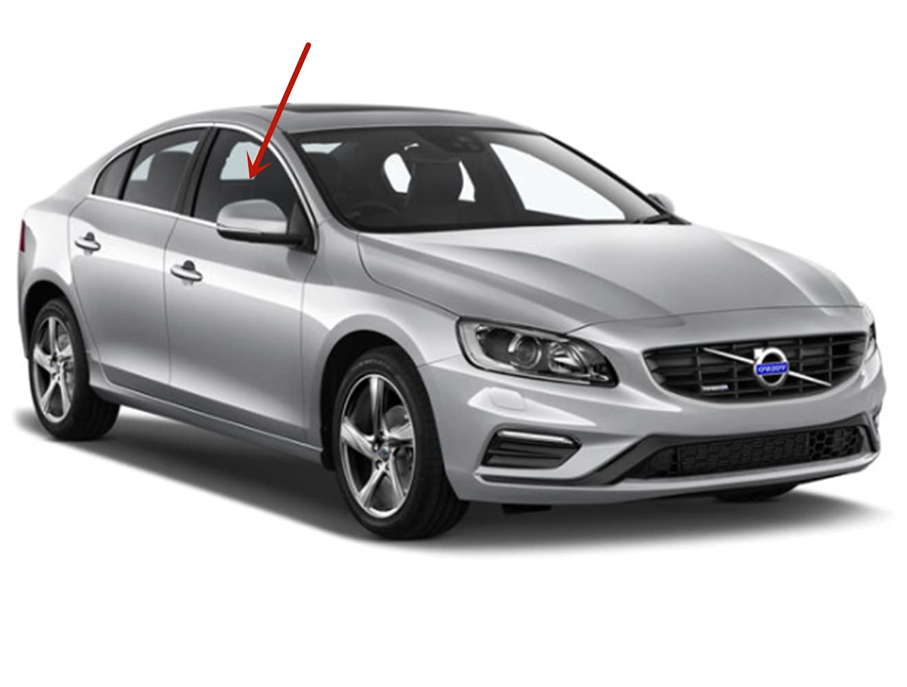 OEM Passenger Right Side Front Door Window Door Glass Compatible with Volvo S60 2011-2018 Models