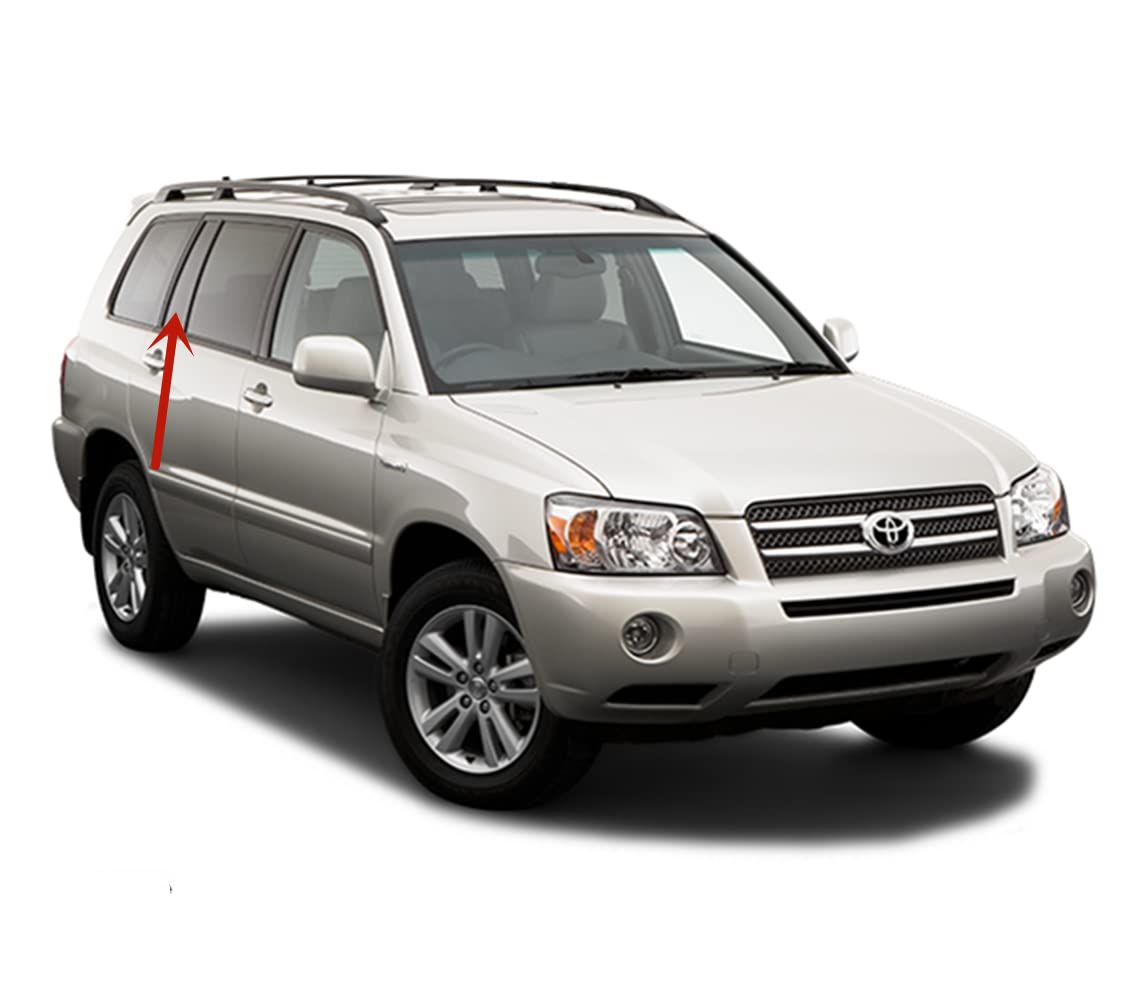 Passenger Right Side Rear Vent Window Vent Glass Compatible with Toyota Highlander 2001-2007 Models