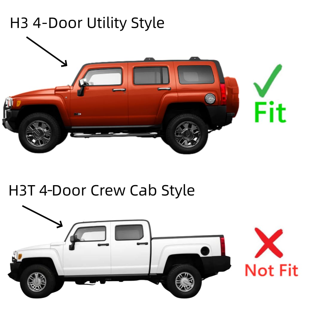 Driver Left Side Rear Door Window Door Glass Compatible with Hummer H3 2006-2010 Models