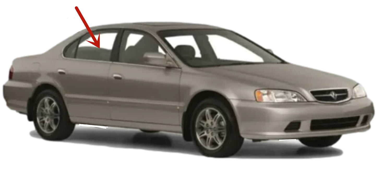 Passenger Right Side Rear Door Window Door Glass Compatible with Acura 3.2TL 1999-2002 Models / TL 2003 Models