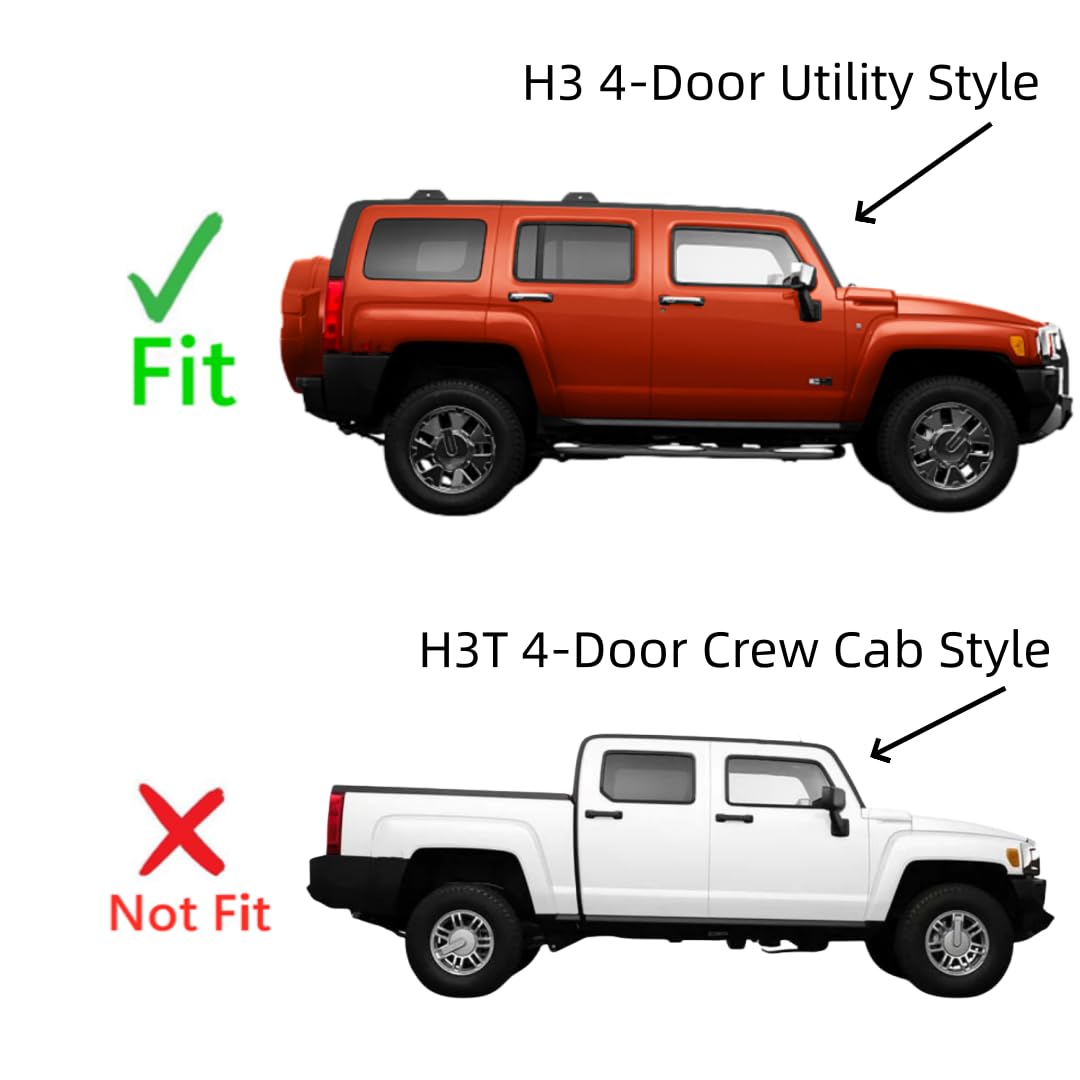 Passenger Right Side Rear Door Window Door Glass Compatible with Hummer H3 2006-2010