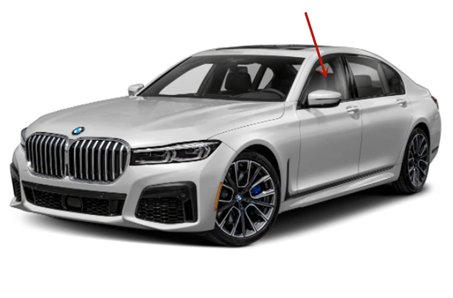 Driver Left Side Front Door Window Door Glass Compatible with BMW 740 740i 740e 750 750i 750Li 2016-2021 Models