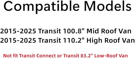 OE Heated Back Window Back Glass Driver Left Side Compatible with Ford Transit 100.8" Mid-Roof & 110.2" High-Roof 2015-2025 Models (Not for Transit Connect or Low-Roof Transit)