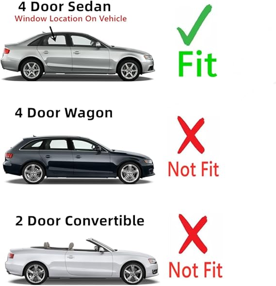 OEM Passenger Right Side Rear Door Window Door Glass Compatible with Audi A4 S4 RS4 4 Door Sedan 2009-2016 Model