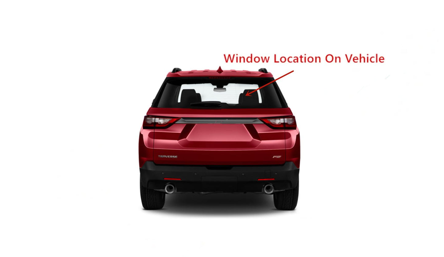 Clear Heated Back Tailgate Window Back Glass Compatible with Chevrolet Traverse 2018-2023 Models