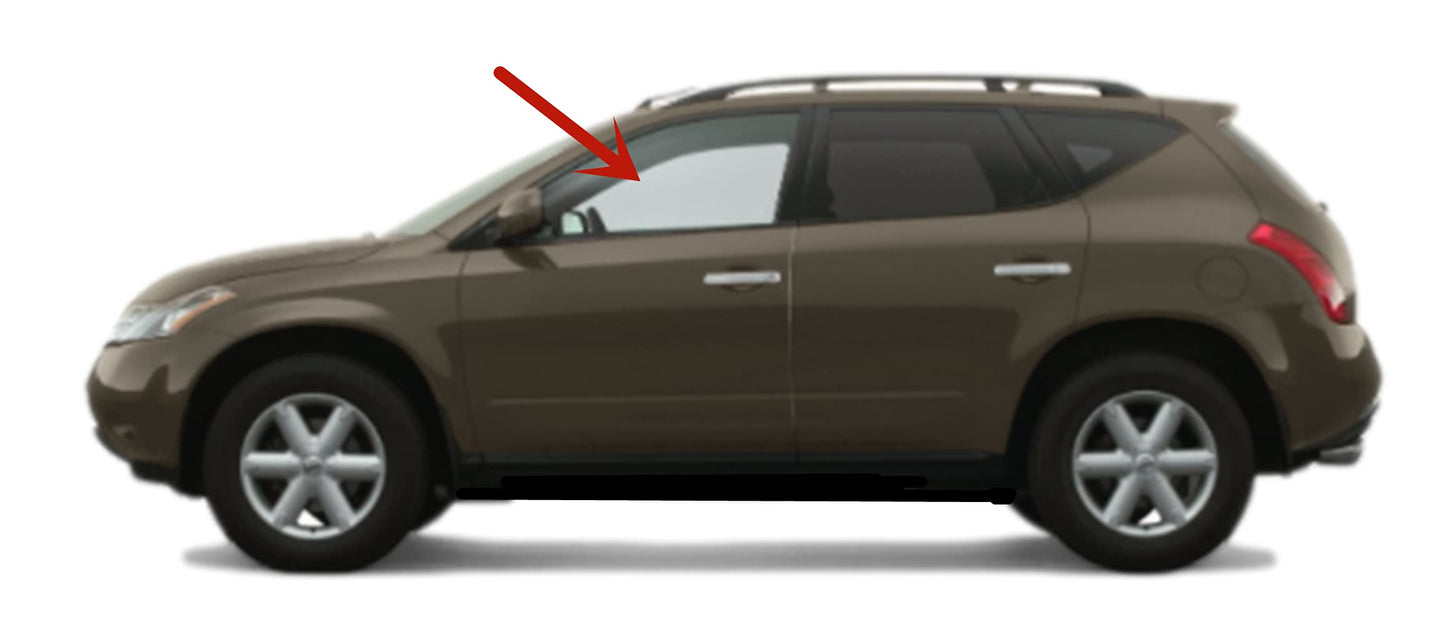 Driver Left Side Front Door Window Door Glass Compatible with Nissan Murano 2003-2007 Models